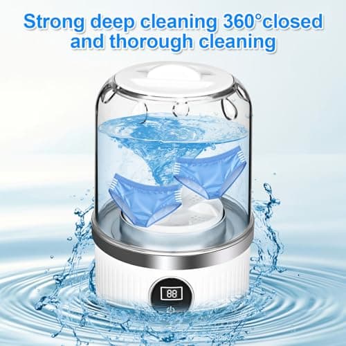 DMJJSD Portable Washing Machine, With a USB mini Washing Machine, 600 g Tragbare Underwear Washing Machines, Suitable for travel camping dormitories (white) — view 6