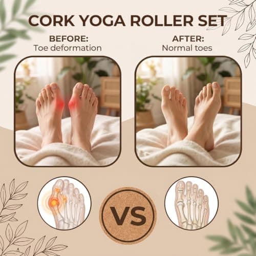 Guttiuaa 4 in 1 Ankle Balance Board, Cork Foot Strengthener Trainer Set with Balance Blocks, Roller, Massage Ball, Toe Bands for Foot Strength — view 5