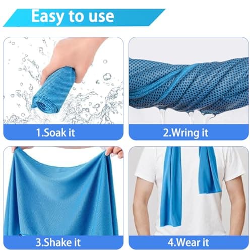 Gudemoore Cooling Towels for Neck, 6 Pack Quick Drying Towel, Cool as Ice, Soft Breathable Ice Towel for Gym, Yoga, Golf, Running, Camping, Workout, and More Activities — view 4