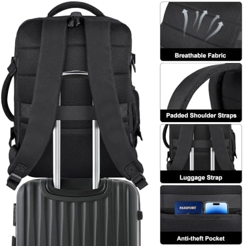 HILOMON Personal Item Size Travel Backpack, Carry On Bag Flight Approved — view 6