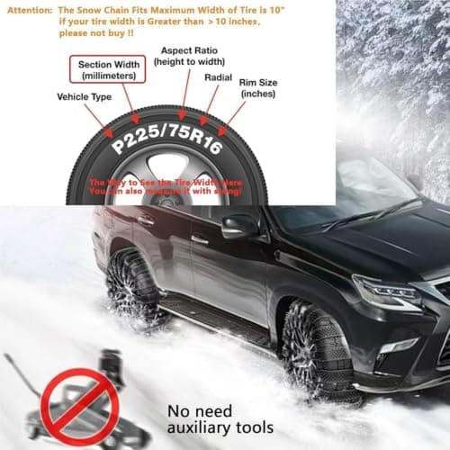 Zip Tie Snow Chains Pack of 10 Winter and Cold Accessories for Road Travel — view 5