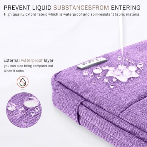 Voova Laptop Sleeve 14-15 Inch, Laptop Case for MacBook Air 15, Lavender — view 6