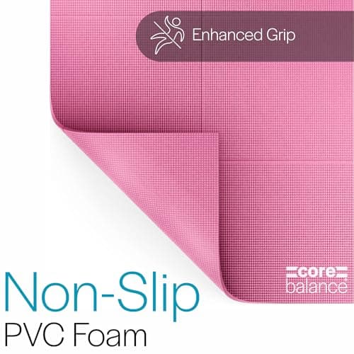 Core Balance Foldable Travel Yoga Mat, Pink — view 5