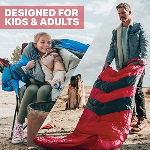 MalloMe Sleeping Bags for Adults & Kids Sleeping Bag 3-4 Season - Ultralight Backpacking Sleeping Bag Cold Weather & Warm, Lightweight Compact, Single Adult Girls Boys Winter Sleep Camping Accessories — view 5