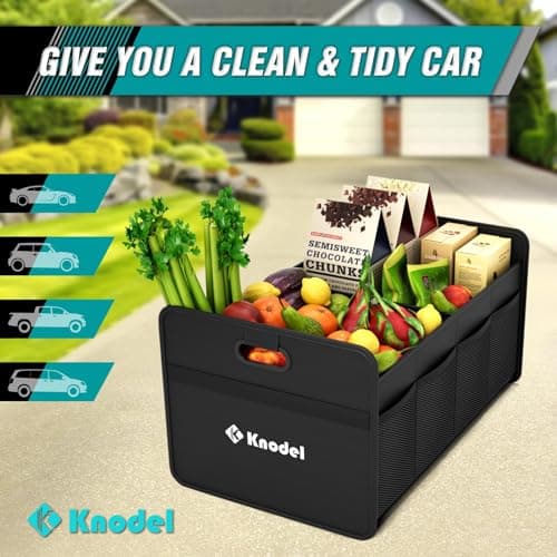 K KNODEL Car Boot Organiser, Foldable Car Boot Storage (Small, Black) — view 6