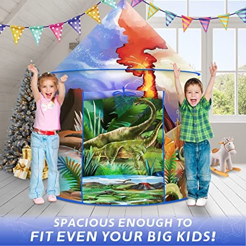 Dinosaur Discovery Kids Play Tent an Extraordinary Adventure Dinosaur Tent, Pop Up Tent for Kids, Dinosaur Toys for Kids Gift for Girls & Boys, Outdoor and Indoor Tents for Kids — view 2