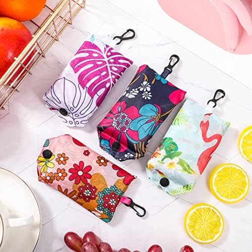 QINREN 4 Pack Foldable Reusable Shopping Bags — view 3