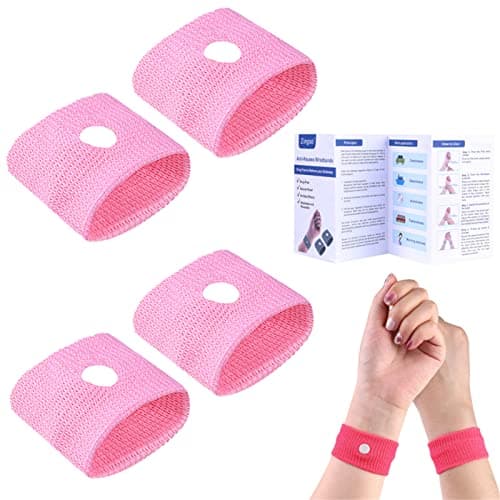 Anti Nausea Travel Sickness Wristbands, 2 Pairs Motion Sickness Bands