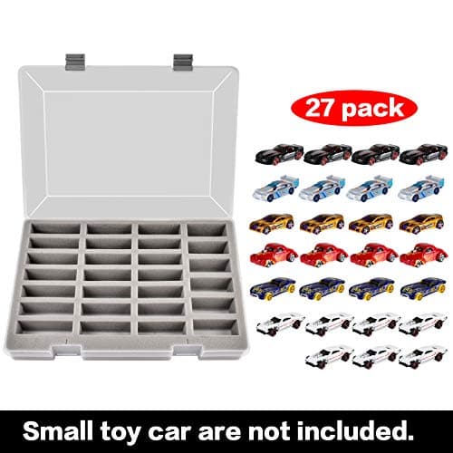 Fullcase Case Compatible with Hot Wheels Cars Gift Pack. Toy Cars Organizer Storage Container Holds Up to 27 Car. Display Carrying Holder with 4 Size of Slots (Box Only) — view 4