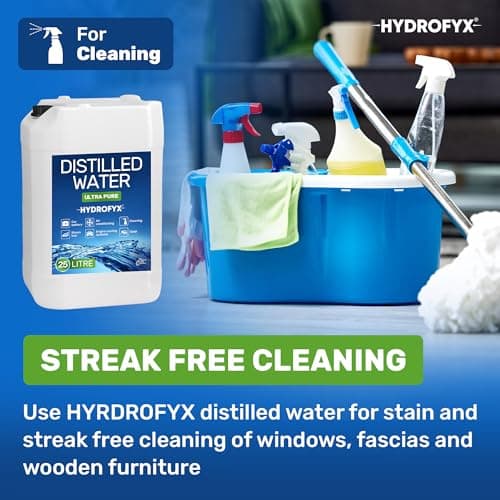 HYDROFYX 25L Laboratory Grade Distilled Water – 0 PPM TDS Mineral Free Water for Engineering, Laboratory & Commercial Applications – UK Produced — view 6