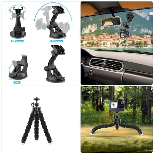 GeeKam 38-in-1 Action Camera Accessory Kit for GoPro, AKASO, DJI, Insta360 — view 6