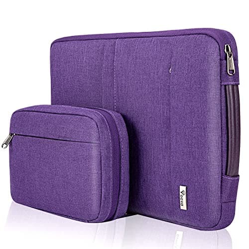 Voova Laptop Sleeve 13-14 Inch, Waterproof Case with Pouch, Purple