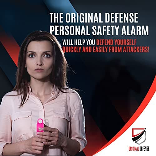 Original Defense® Siren Self-Defense Alarm (Magenta) - 130 dB Keychain Alarm with LED Strobe Light for Women, Children, and Elderly - Police Recommended — view 4