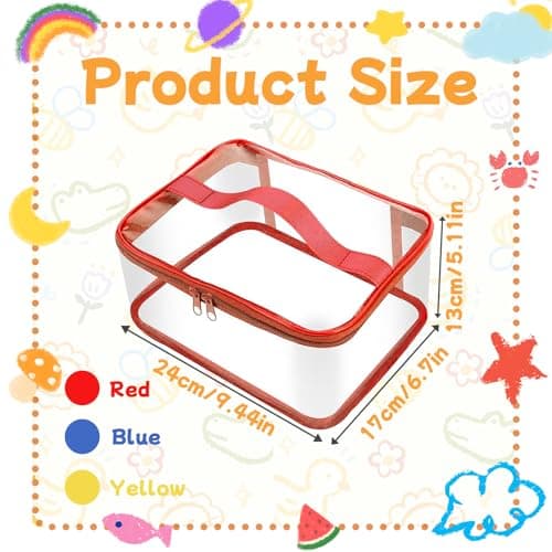6 Pcs Toy Storage Bags Clear PVC Zipper Bags for Kids Toys Organizing — view 2