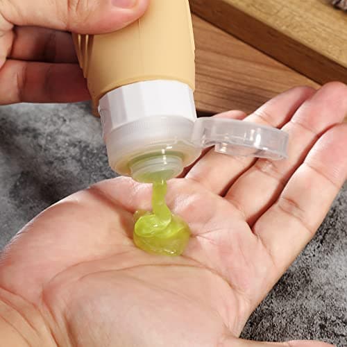 Mrsdry Travel Bottles for Toiletries, Tsa Approved 3oz Travel Size Containers BPA Free Leak Proof Refillable Liquid Silicone Squeezable Travel Accessories for Shampoo Conditioner Lotion (4 Pack) — view 4