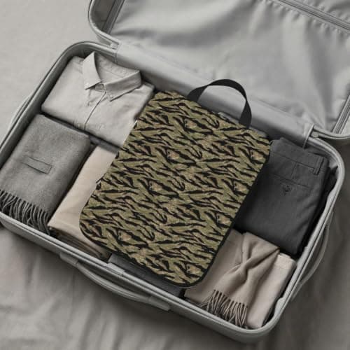 Tiger Stripe Camo Print 4 Set Compression Packing Cubes for Suitcases,Expandable Storage Bags Organizers — view 6