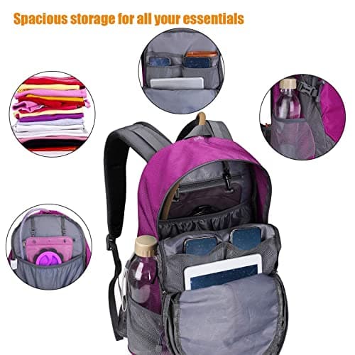 G4Free 35L Waterproof Hiking Backpack Outdoor Rucksack Trekking Daypack for Camping Hiking Backpacking Climbing with Rain Cover — view 4
