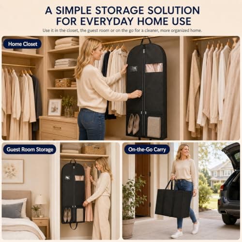 Garment Bag 54 Inch, Long Dress Garment Bag for Travel and Storage 1Pack — view 6