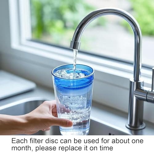 4 Pack Micro Disc Water Filter Discs for Brita Fill and Go Bottles Carafes, Mini Water Filter Replacement, Reduce Microparticles and Other Impurities — view 4