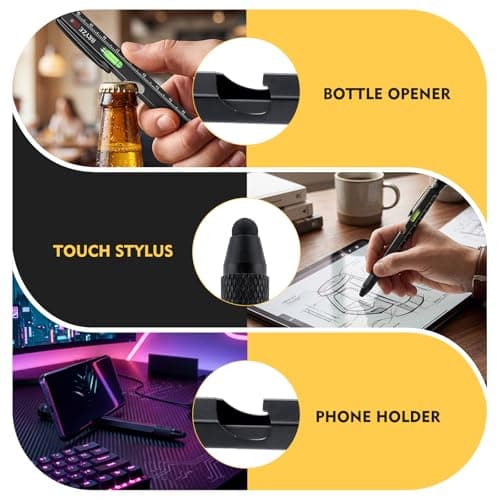 12-in-1 Multi-Tool Pen – Cool Gadget Gifts for Men, Fathers, Teens | Birthday, Christmas, Father’s Day, Stocking Filler, Easter, Valentines, Graduation — view 6