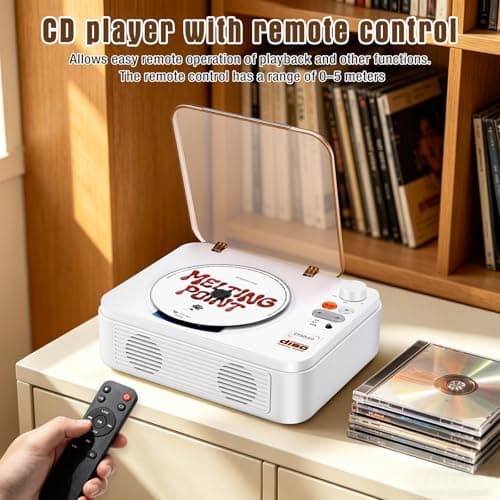 CTDZLED Portable CD Player with Bluetooth & Built-in Dual Speakers — view 6