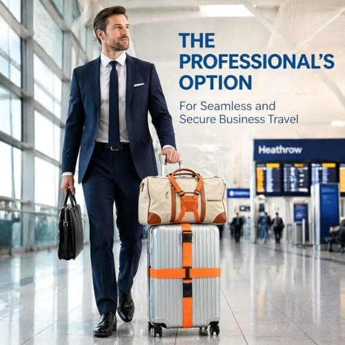 4Pcs Travel Luggage Straps - 2Pcs Cross Luggage Straps + 2Pcs Bag Straps — view 6