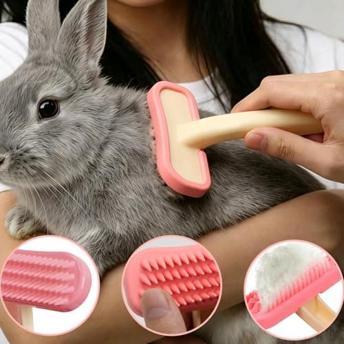 2 Pet Grooming Brushes, Silicone Guinea Pig Brush Kit — view 3
