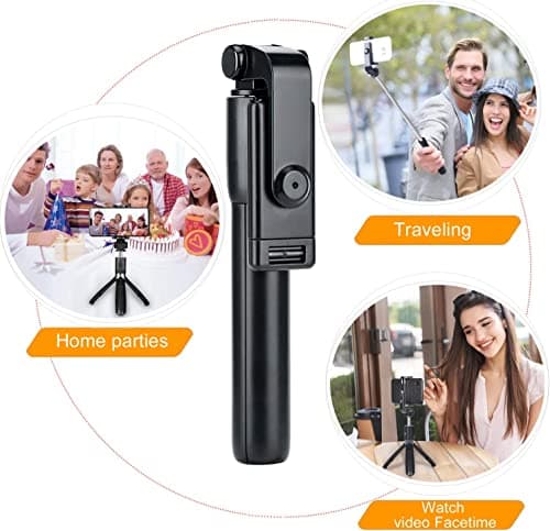 Selfie Stick, 3 in 1 Extendable Selfie Stick Tripod, Portable Phone Holder with Detachable Wireless Bluetooth Remote for iPhone17/16/15/14/13 Pro/Max/Samsung Galaxy/Huawei more — view 2