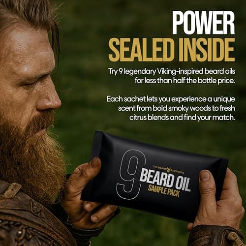 Beard Oil Sampler Kit for Men – 9 Cologne-Grade Fragrances – Lightweight Conditioning Beard Oil Set – Travel Size Beard Grooming Collection (9 × 1.5 ml) — view 6