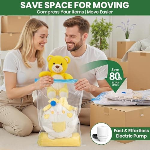 FUNFERY 20 Pack Vacuum Seal Bags with Electric Pump for Clothing Travel — view 6