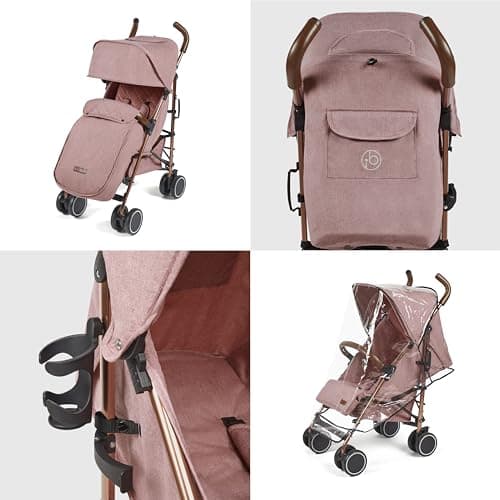 Ickle Bubba Discovery Max Lightweight Stroller & Pushchair (Dusky Pink) — view 6