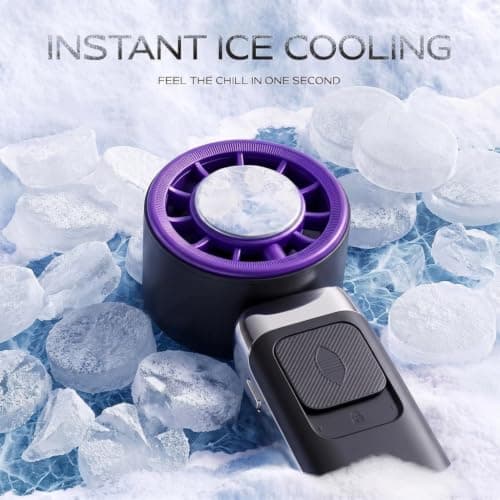 HomlyPro Rechargeable Handheld Fan, Grey-purple, USB Hand Held Fans with 100 Speed Levels and Stepless Regulation, 3600mAh Portable Hand Fan for Men & Women, Mini Travel Essentials for Outdoor — view 3