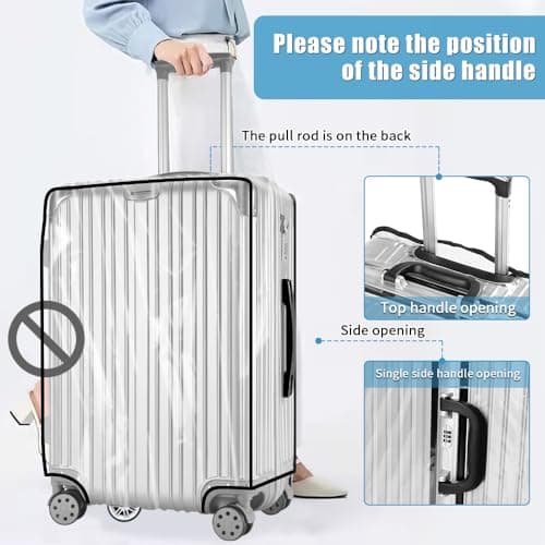 Yotako 26 Inch Suitcase Cover Protectors - Clear PVC Luggage Cover for Wheeled Suitcase 26'' — view 3