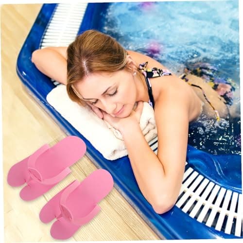 minkissy 10pcs Hotel Disposable Slippers for Spa Guest Use Lightweight Travel Sandals for Beach Living and Bedroom — view 2