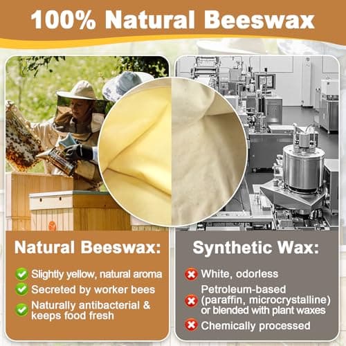 Beeswax Bread Bag for Homemade, Reusable Loaf Beeswax Guard Bag for Sourdough, 17X13 Inch Linen Bees Wax Bread Bags for Keep Fresh, Freezer Safe (Beige 1*button) — view 6