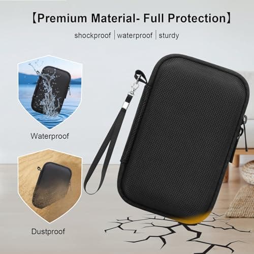 Elonbo Carrying Case for Canon PowerShot G7 X Mark III/ G7 X Mark II/ G7X/ SX740/ SX730 HS Digital Camera, 4K Vlogging Camera Travel Bag, Mesh Pocket fits Batteries and Charging Cable, Black — view 5