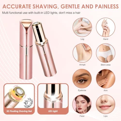 Facial Hair Remover for Women Face Hair Trimmer Rechargeable Facial Shaver — view 4