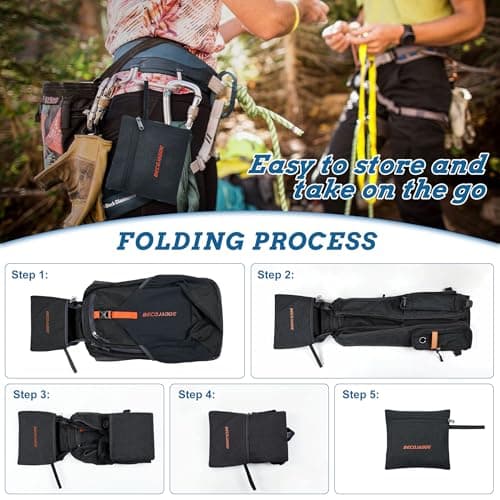 BECOJADDE 15L Hiking Backpack for Men Women Foldable Small Rucksack Lightweight Mini Backpack for Camping Travel Outdoor, Black — view 6