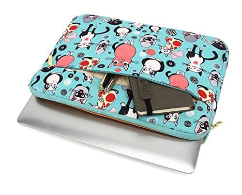 KAYOND Nylon Fabric 15 inch laptop sleeve, for 15.4-15.6 Inch Notebook Computer and Old Macbook pro 15.4 (2012-2016), Macbook pro 16, Water Repellent laptop bag (15-15.6 inch, Lovely cat) — view 5