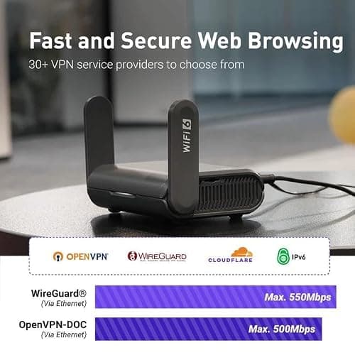 GL.iNet GL-AXT1800 Slate AX Travel Router, Wi-Fi 6, 1800Mbps, OpenWrt — view 2