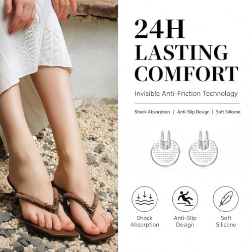 Vesavifaka 3 Pairs Silicone Toe Protectors, Transparent Toe Separators for Sandals, Gel Toe Protection Pads to Help Reduce Pain and Slipping Between Toes — view 3