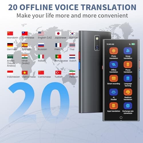 Language Translator Device, 2026 Upgraded Chip Two Way Real-Time Voice Translator, 150 Languages AI/Online/Offline/Group/Phone Translation, No WiFi Needed, 5.5" HD Screen for Travel Business Learning — view 5