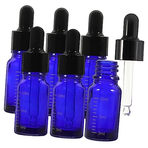 Glass Dropper Bottles with Scale 6 Pack 10ml for Essential Oils