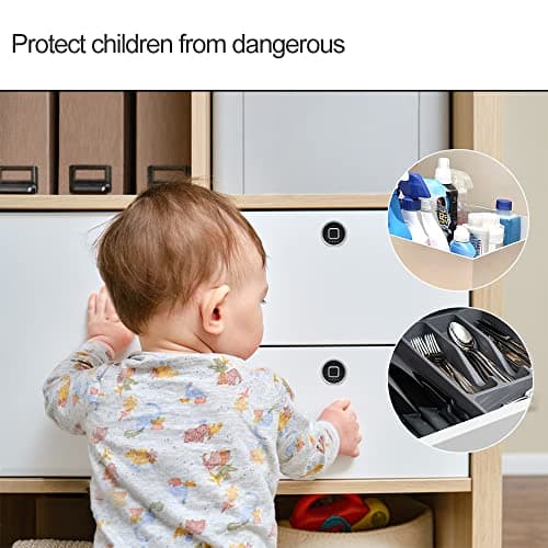 Fingerprint Drawer Lock eLinkSmart Phone App Cabinet Lock 20MM (17MM) Biometric Drawer Lock with 3 Sizes Tubular ​Cam 20 Fingerprints 1000+ App Users Support iOS Watch — view 3