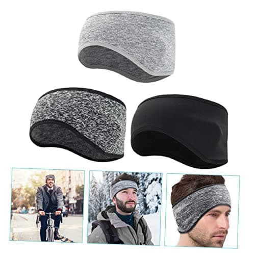 BELLIFFY 3pcs Winter Ear Muffs Headbands with Warmer Cover and Protective Fleece for Outdoor Exercise, Polyester Warmth Retention Headbands, Reusable Comfortable Winter Travel Accessories — view 5
