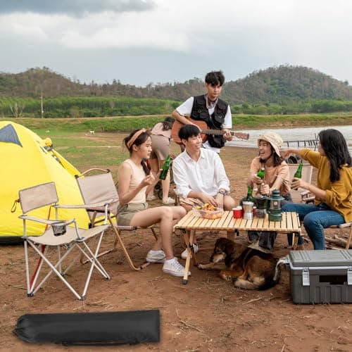 PATIKIL 38x10 Inch Camp Chair Replacement Bag, 3 Pack Nylon Folding Camping Chair Carry Bag Tripod Case Bag with Handle for Outdoor Camping, Black — view 2