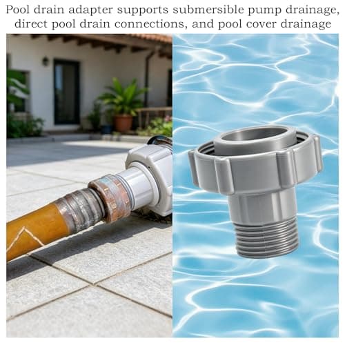CYUXING 4Pcs Pool Hose Drain Adapter with Garden Clamps, Connects To Garden Water Pipes, Suitable For Coleman Bestway Above Ground Pool Drain Plug, Stainless Steel — view 4