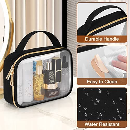 Clear Toiletry Bag - 2 Pack TSA Approved Clear Makeup Bags for Travel — view 5