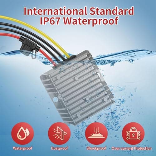 24V To 12V DC Power Converter, 20A 240W Buck Voltage Dropper With Fuse — view 4