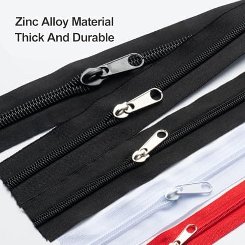 8 PCS Zipper Repair Kit Spare Zipper Pull 4 Sizes Instant for #3#5#8#10 Zip Puller Replacement Set Black and Silver Multipack Removable for Purse Clothes Jeans Suitcase Luggage Backpacks Fixing — view 3